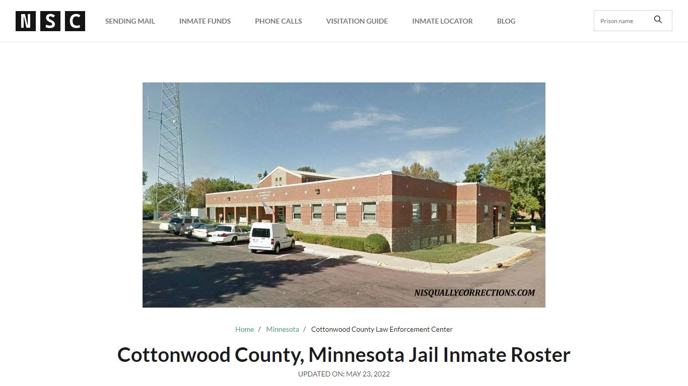 Cottonwood County, Minnesota Jail Inmate List